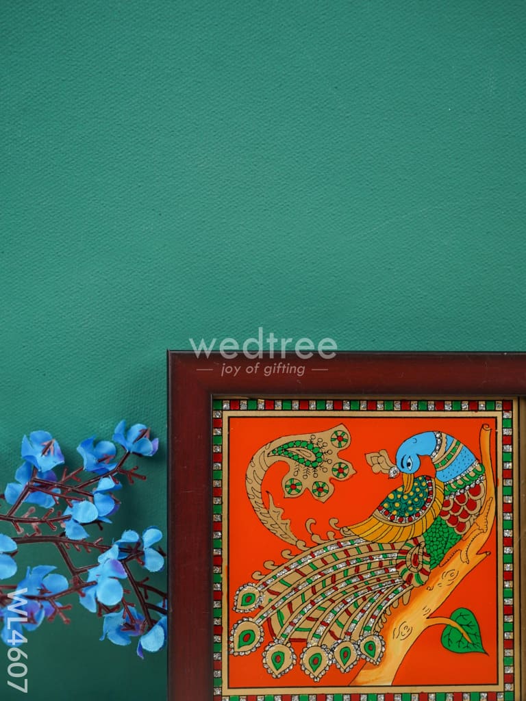 Peacock Glass Reverse Painting Frame - 4 X Inch Wl4607 Frames