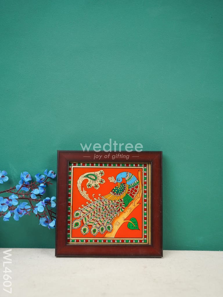 Peacock Glass Reverse Painting Frame - 4 X Inch Wl4607 Frames