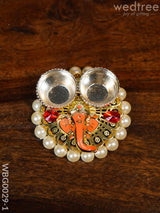 Pearl Ganesh Kumkum Holder - Wbg0029 1 Holders