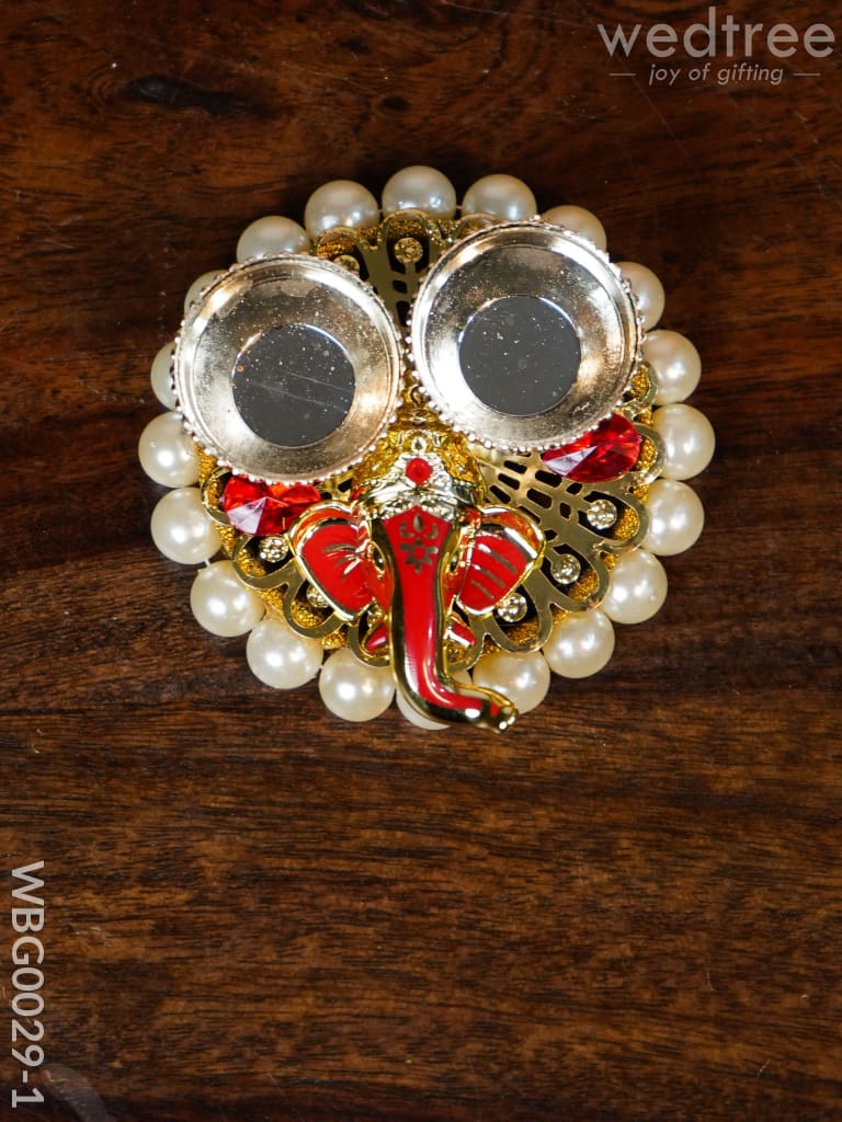 Pearl Ganesh Kumkum Holder - Wbg0029 Holders