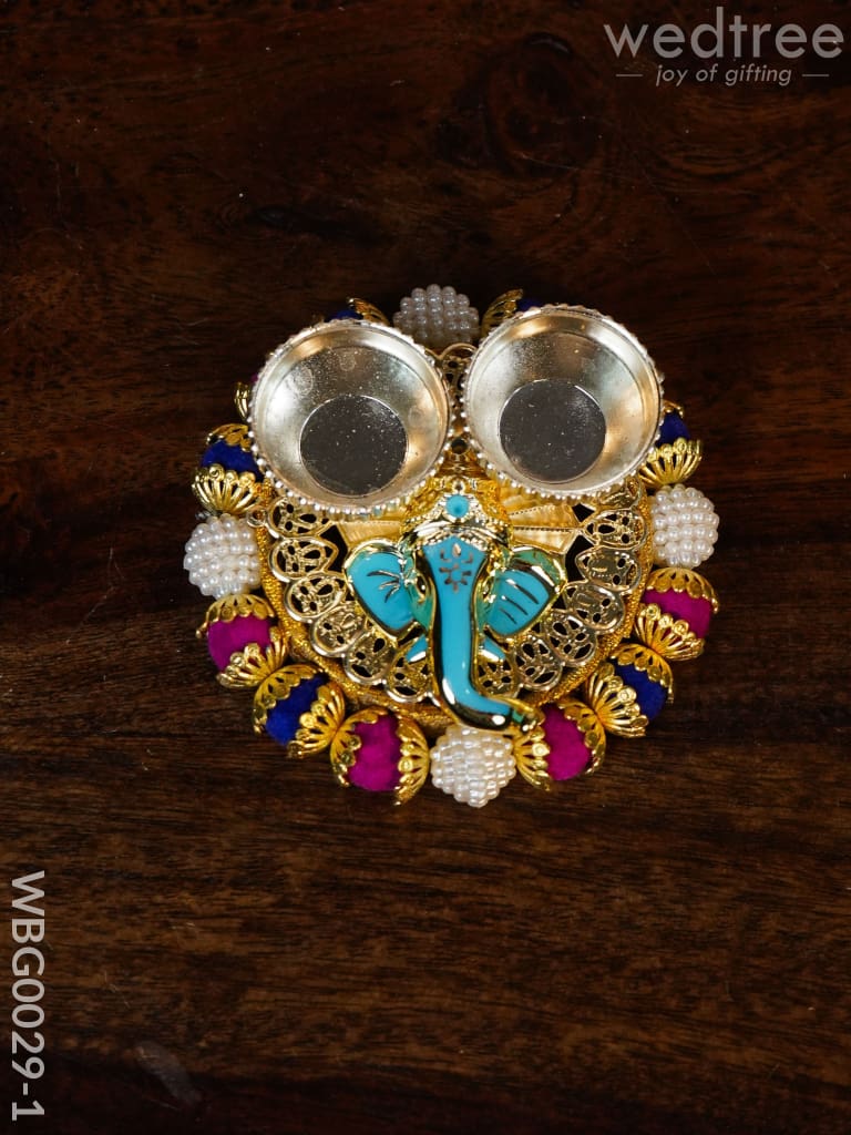 Pearl Ganesh Kumkum Holder - Wbg0029 Holders