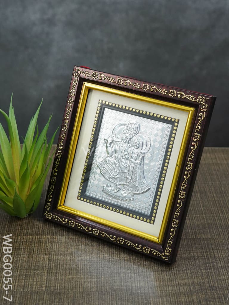 Photoframe Silver Plated - Medium Radhe Krishna- Wbg0055-7 German Photo Frame