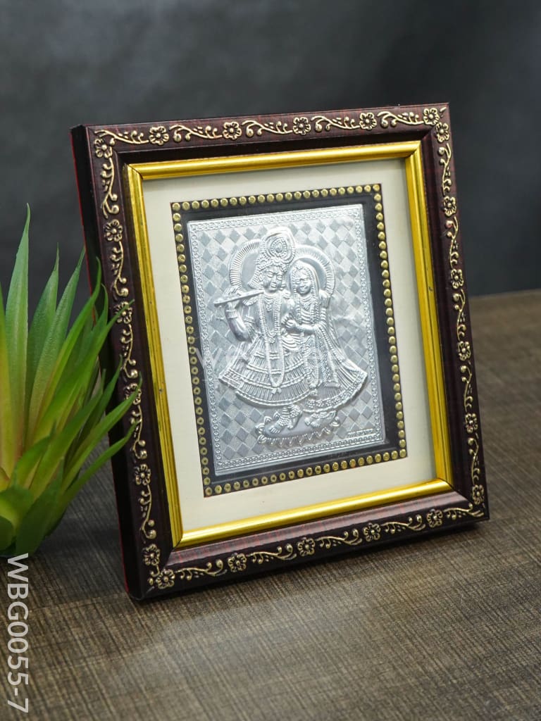 Photoframe Silver Plated - Medium Radhe Krishna- Wbg0055-7 German Photo Frame