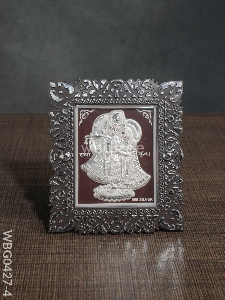 Photoframe Silver Plated - Small Wbg0427 Radhe Krishna Wbg0427-4 German Photo Frame