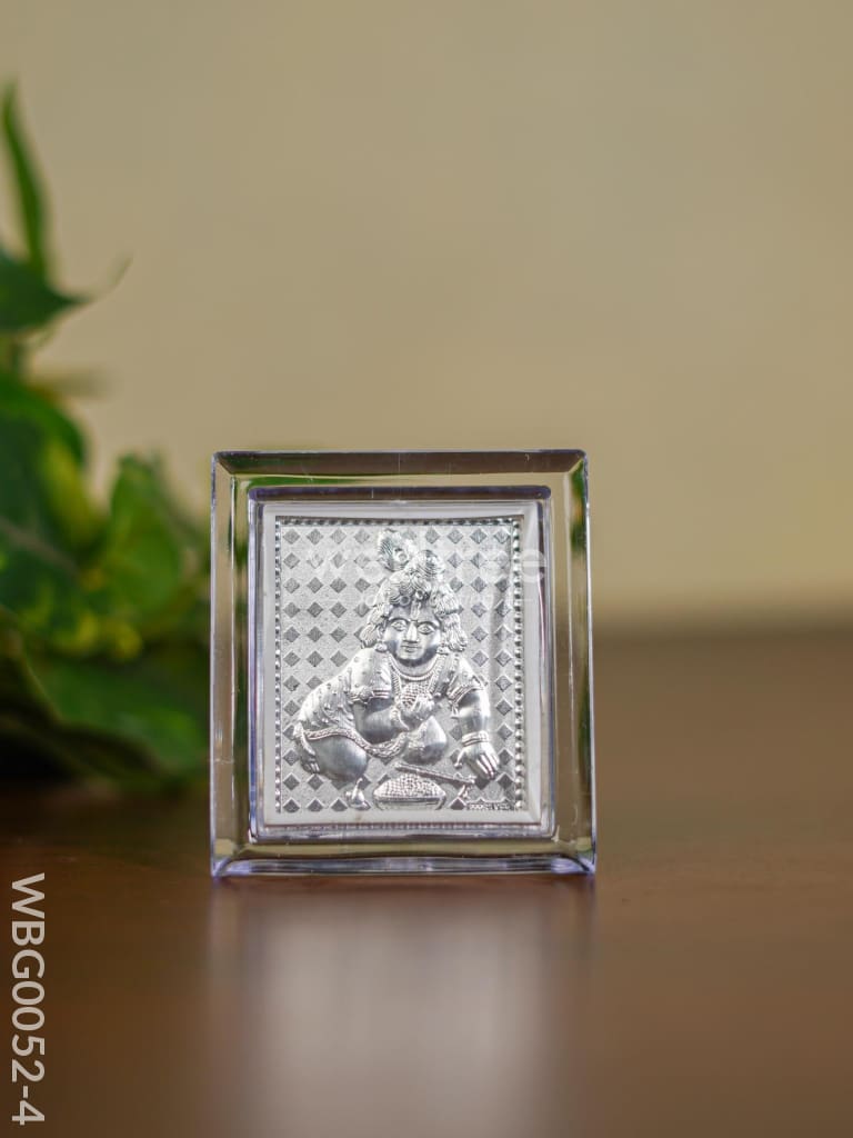 Photoframe With Stand Silver Plated - Small Krishna Wbg0052-4 German Photo Frame