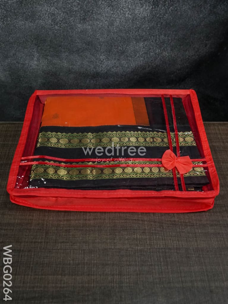 Plain Transparent Double Saree Cover - 3 Inches Wbg0264 Bags