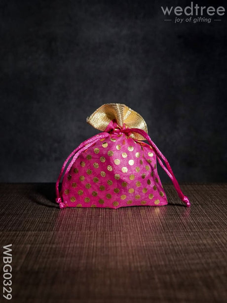 Polka Dots String Bag - 4 X 5 Inches Wbg0329 Bags