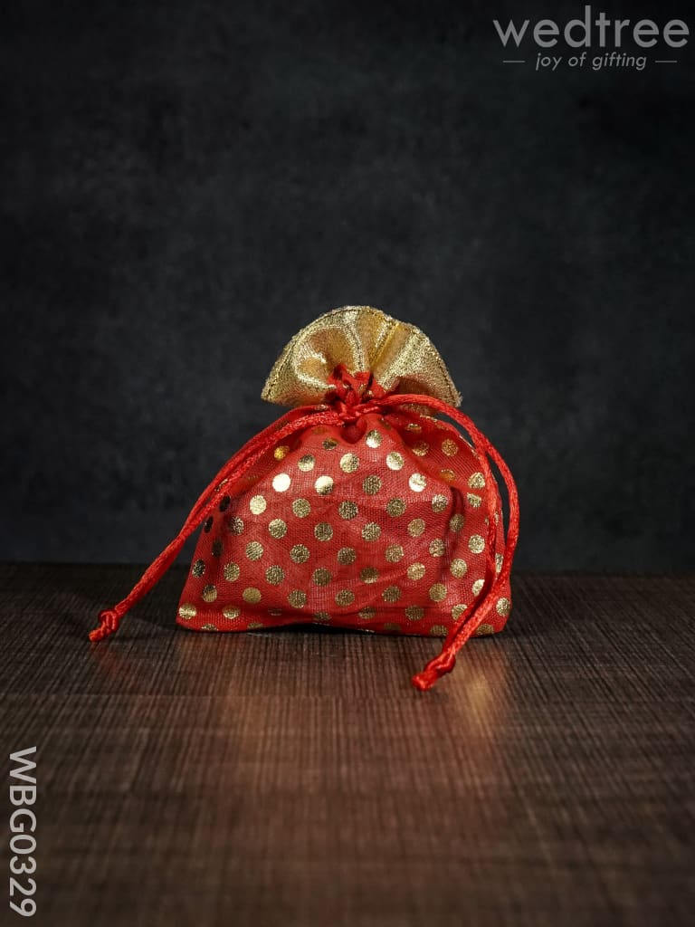 Polka Dots String Bag - 4 X 5 Inches Wbg0329 Bags