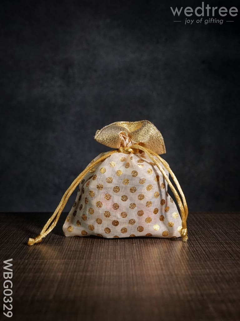 Polka Dots String Bag - 4 X 5 Inches Wbg0329 Bags