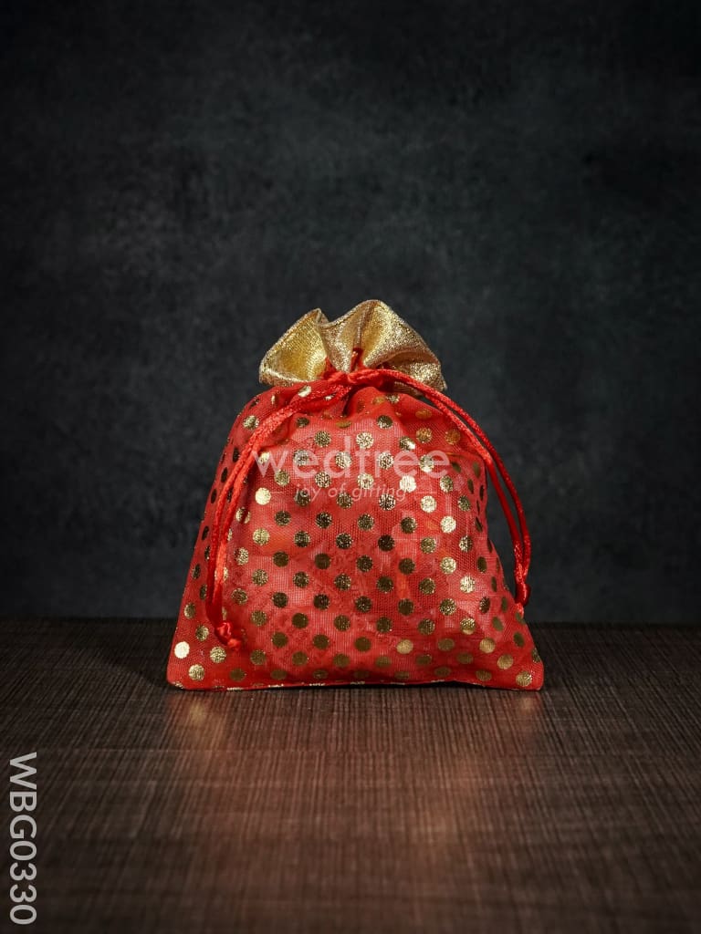 Polka Dots String Bag - 5 X 7 Inches Wbg0330 Bags