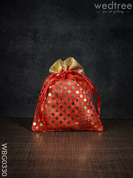 Polka Dots String Bag - 5 X 7 Inches Wbg0330 Bags