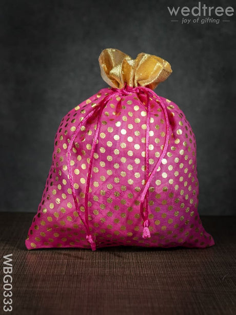 Polka Dots String Bag - 8 X 11 Inches Wbg0333 Bags