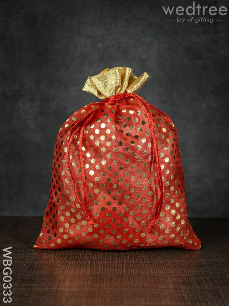 Polka Dots String Bag - 8 X 11 Inches Wbg0333 Bags