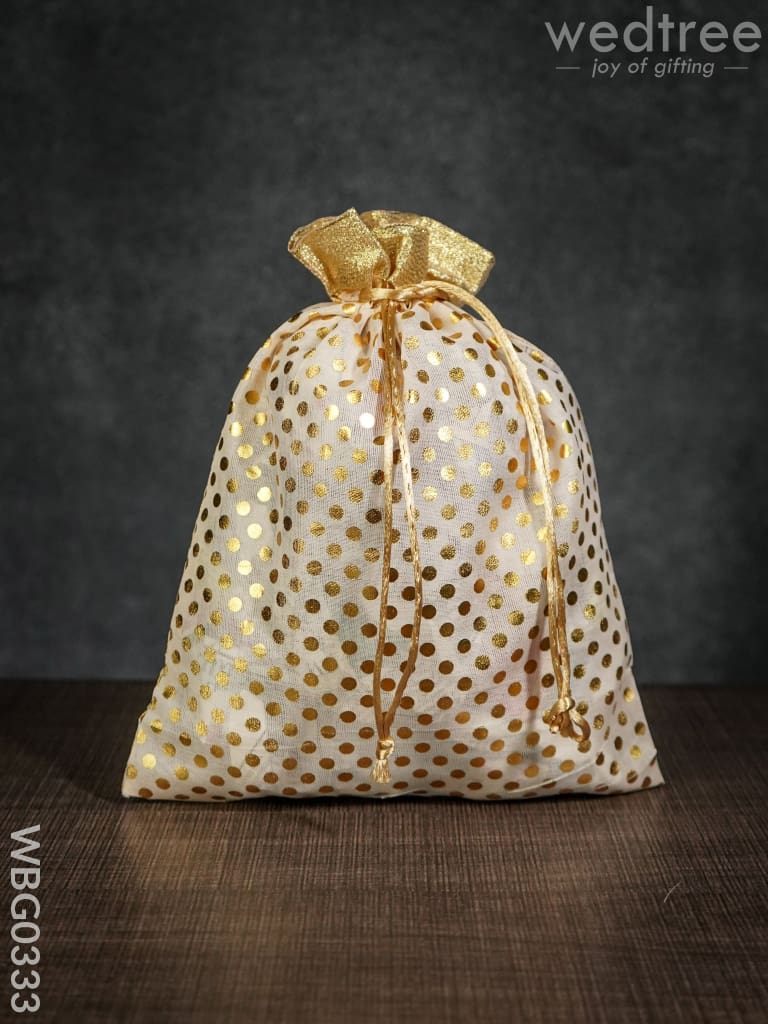 Polka Dots String Bag - 8 X 11 Inches Wbg0333 Bags