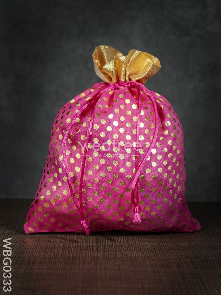 Polka Dots String Bag - 8 X 11 Inches Wbg0333 Bags