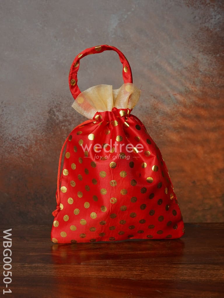 Polka Dots String Bag - Wbg0050 Potli Bags