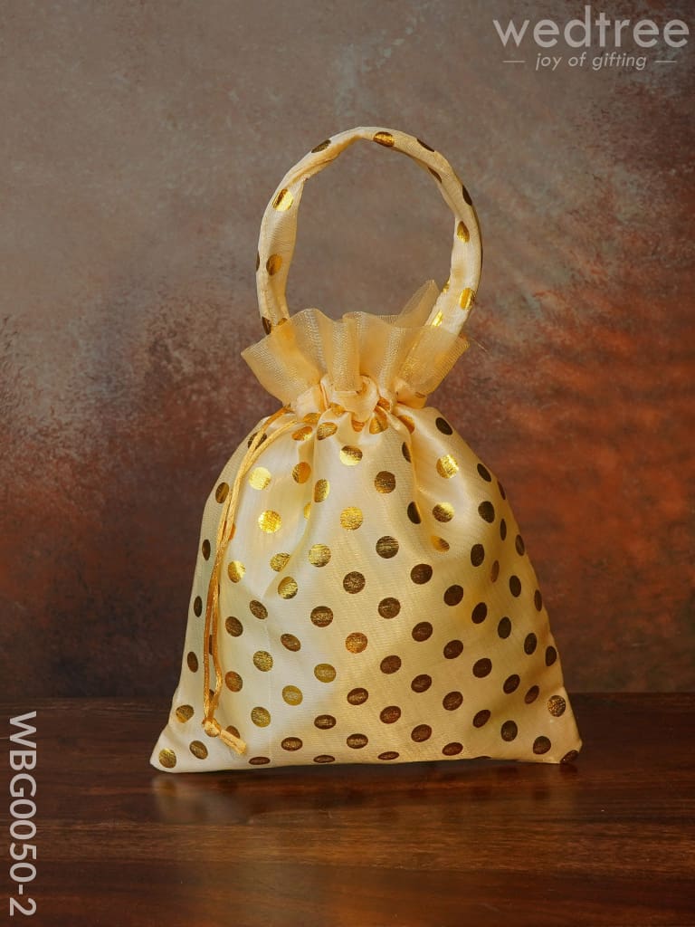 Polka Dots String Bag - Wbg0050 Potli Bags