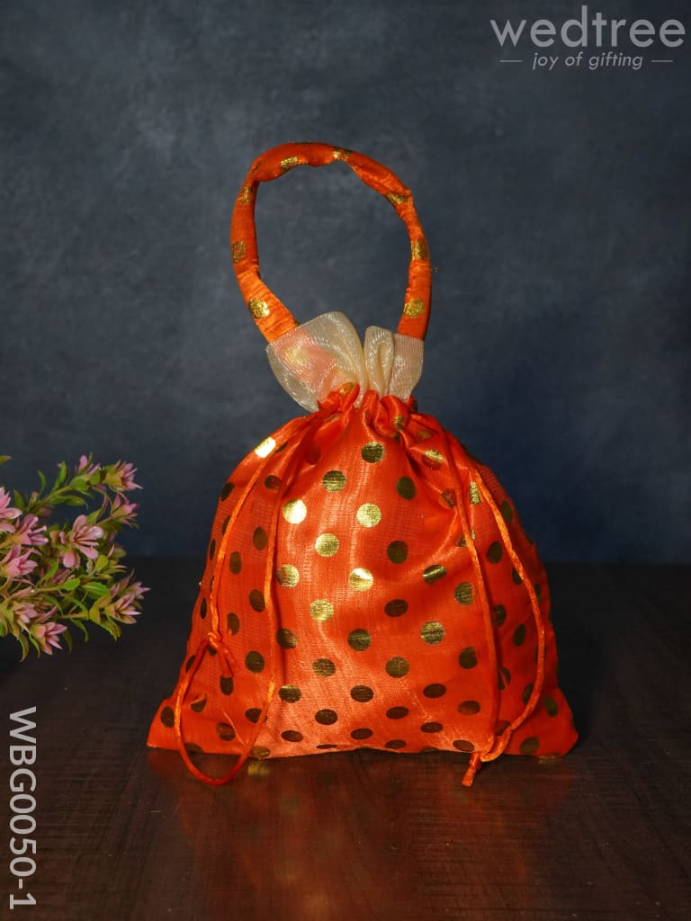 Polka Dots String Bag - Wbg0050 Potli Bags