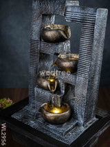 Polyresin 4-Step Diya Water Fountain - Wl2956 Fountain