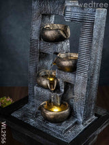 Polyresin 4-Step Diya Water Fountain - Wl2956 Fountain