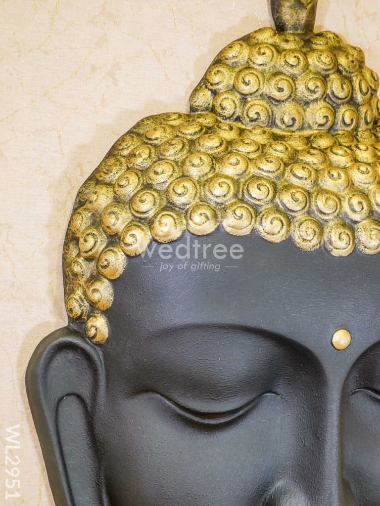 Polyresin Buddha Face Hanging - Black Wl2951 Showpieces