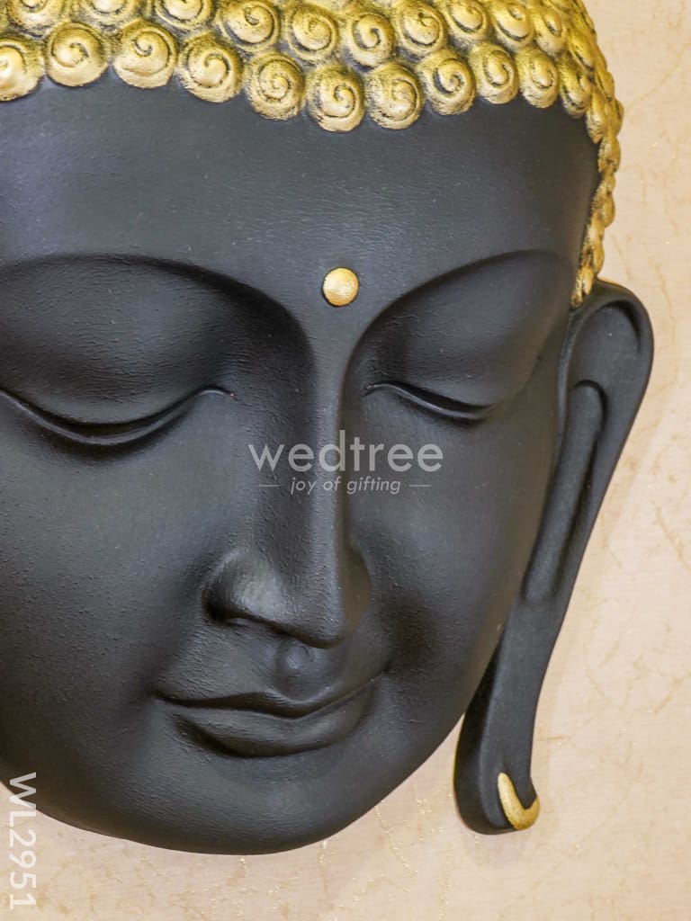 Polyresin Buddha Face Hanging - Black Wl2951 Showpieces