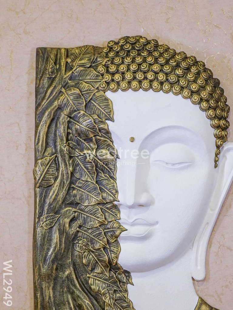 Polyresin Buddha Face Hanging With Bodhi Tree - Wl2949 Showpieces