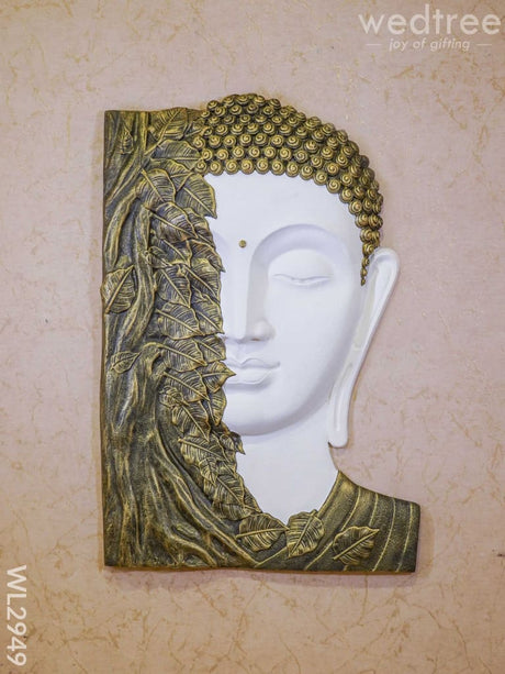 Polyresin Buddha Face Hanging With Bodhi Tree - Wl2949 Showpieces