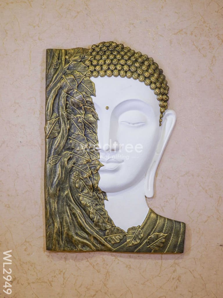 Polyresin Buddha Face Hanging With Bodhi Tree - Wl2949 Showpieces