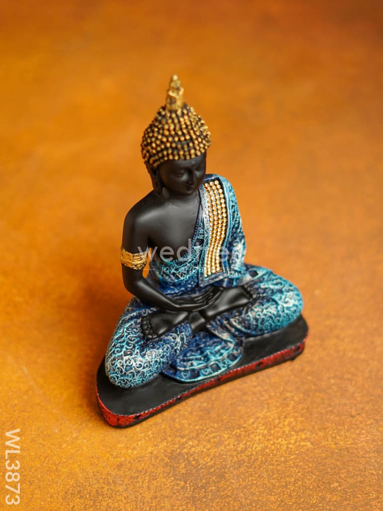 Polyresin Buddha On Podium - 9.5 Inch Wl3873 Showpieces