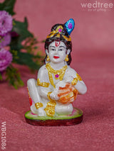 Polyresin Butter Krishna Idol - Wbg1086 Home Decors