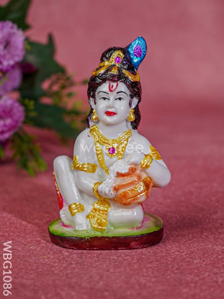 Polyresin Butter Krishna Idol - Wbg1086 Home Decors