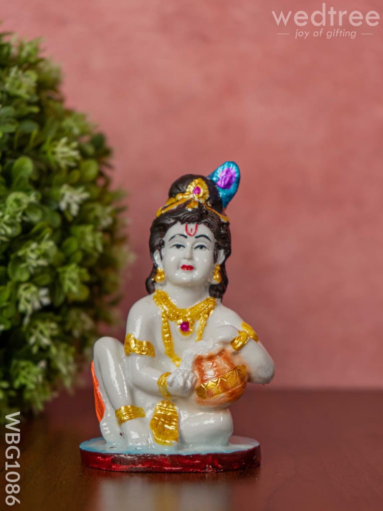 Polyresin Butter Krishna Idol - Wbg1086 Divine Figurines