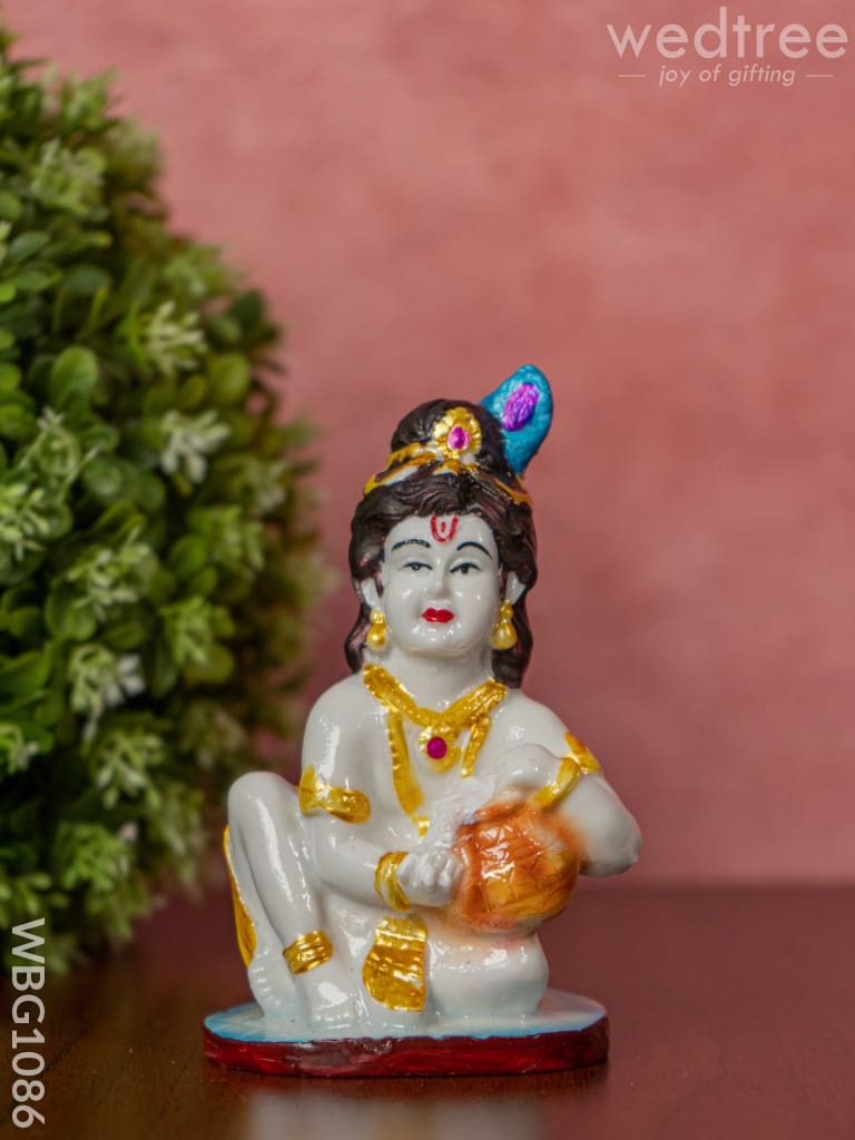 Polyresin Butter Krishna Idol - Wbg1086 Divine Figurines