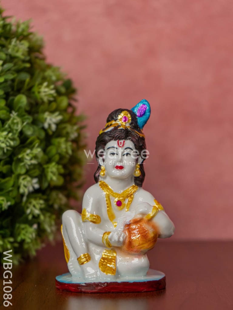 Polyresin Butter Krishna Idol - Wbg1086 Divine Figurines