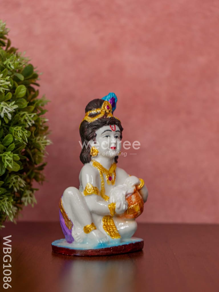 Polyresin Butter Krishna Idol - Wbg1086 Divine Figurines