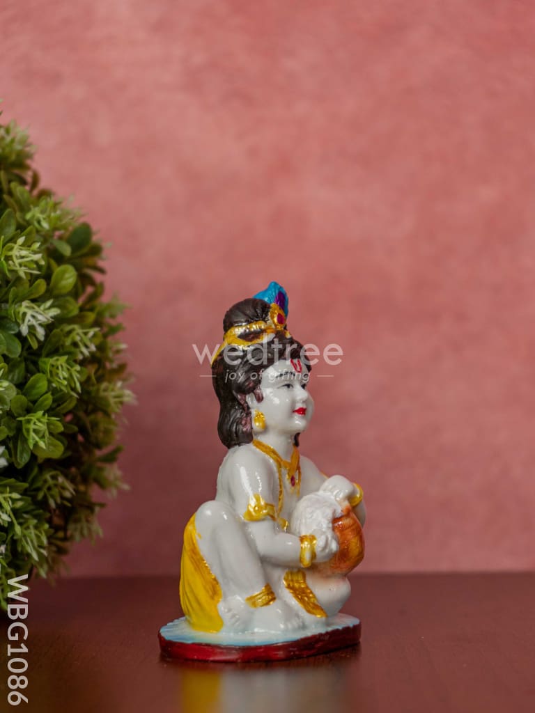 Polyresin Butter Krishna Idol - Wbg1086 Divine Figurines