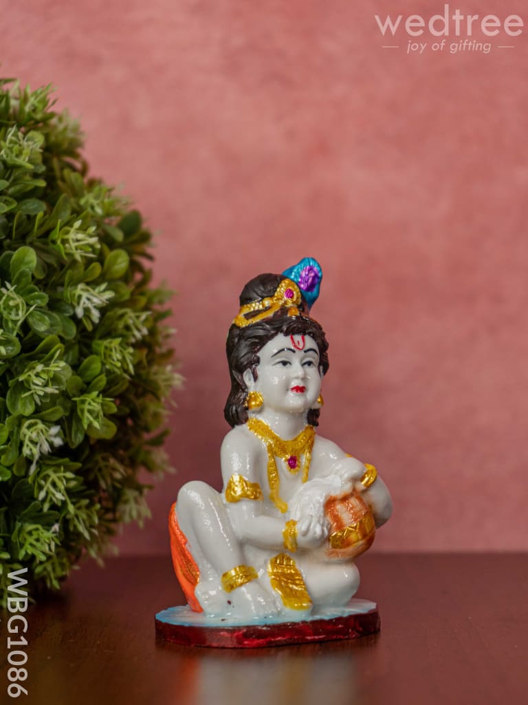 Polyresin Butter Krishna Idol - Wbg1086 Divine Figurines