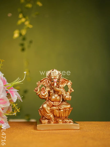 Polyresin Ganesha Idol - 7 Inch Wl4716 Showpieces