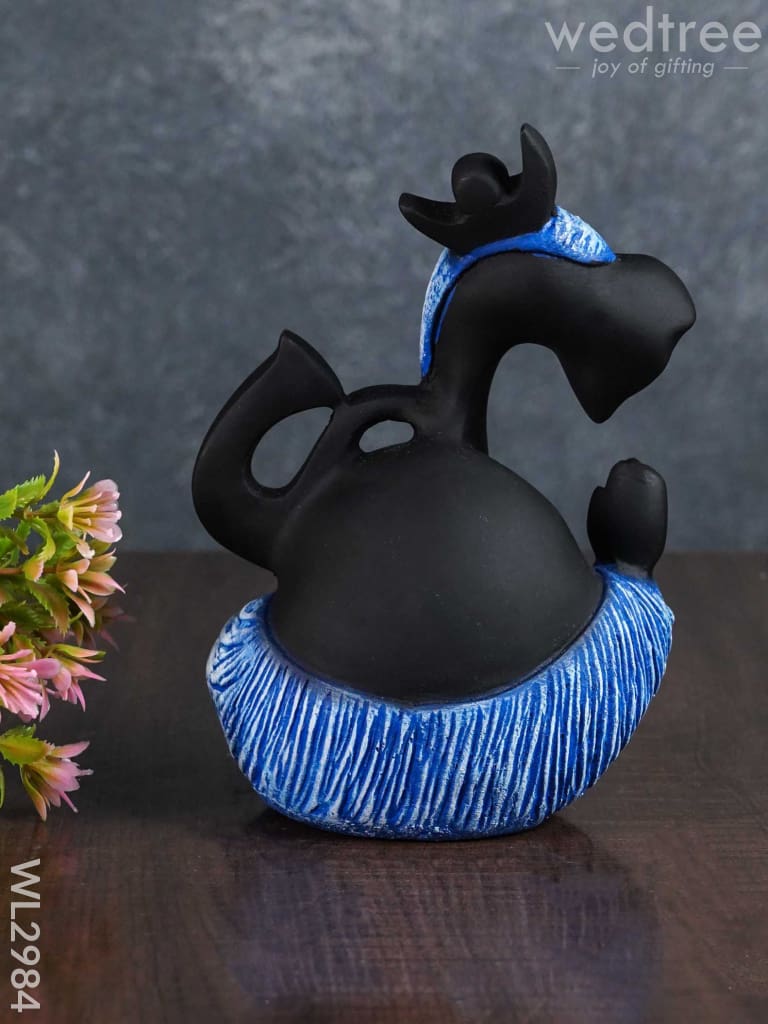 Polyresin Ganesha Idol - Black Matte Wl2984 Showpieces