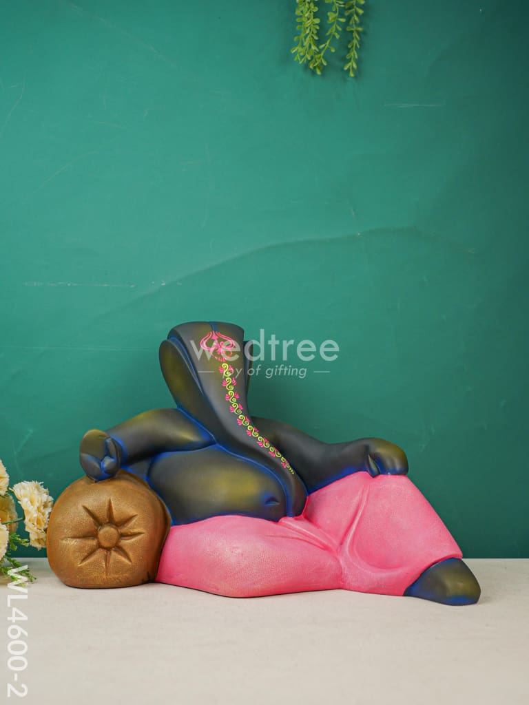 Polyresin Ganesha Idol - Wl4600 Pink Showpieces