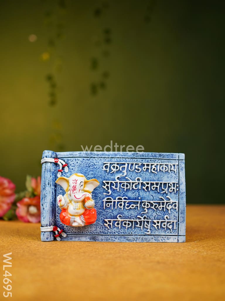 Polyresin Ganesha Wall Hanging Frame - Wl4695 Showpieces