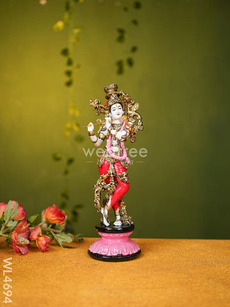 Polyresin Krishna Idol - 11 Inch Wl4694 Showpieces