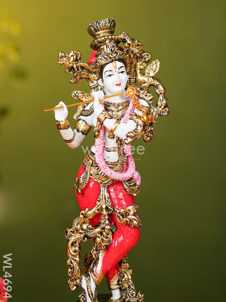 Polyresin Krishna Idol - 11 Inch Wl4694 Showpieces