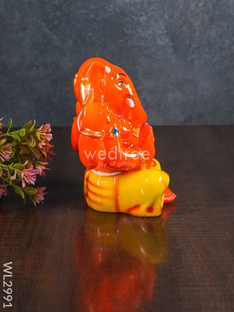 Polyresin Laddu Ganesha Idol - Wl2991 Showpieces