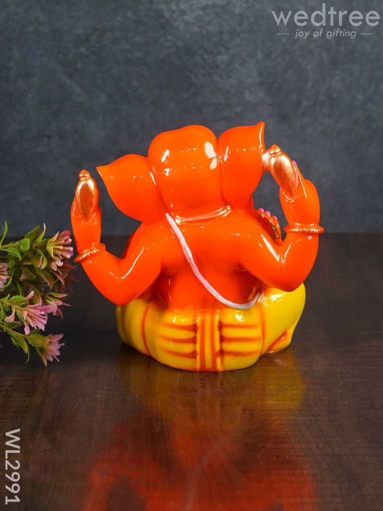 Polyresin Laddu Ganesha Idol - Wl2991 Showpieces