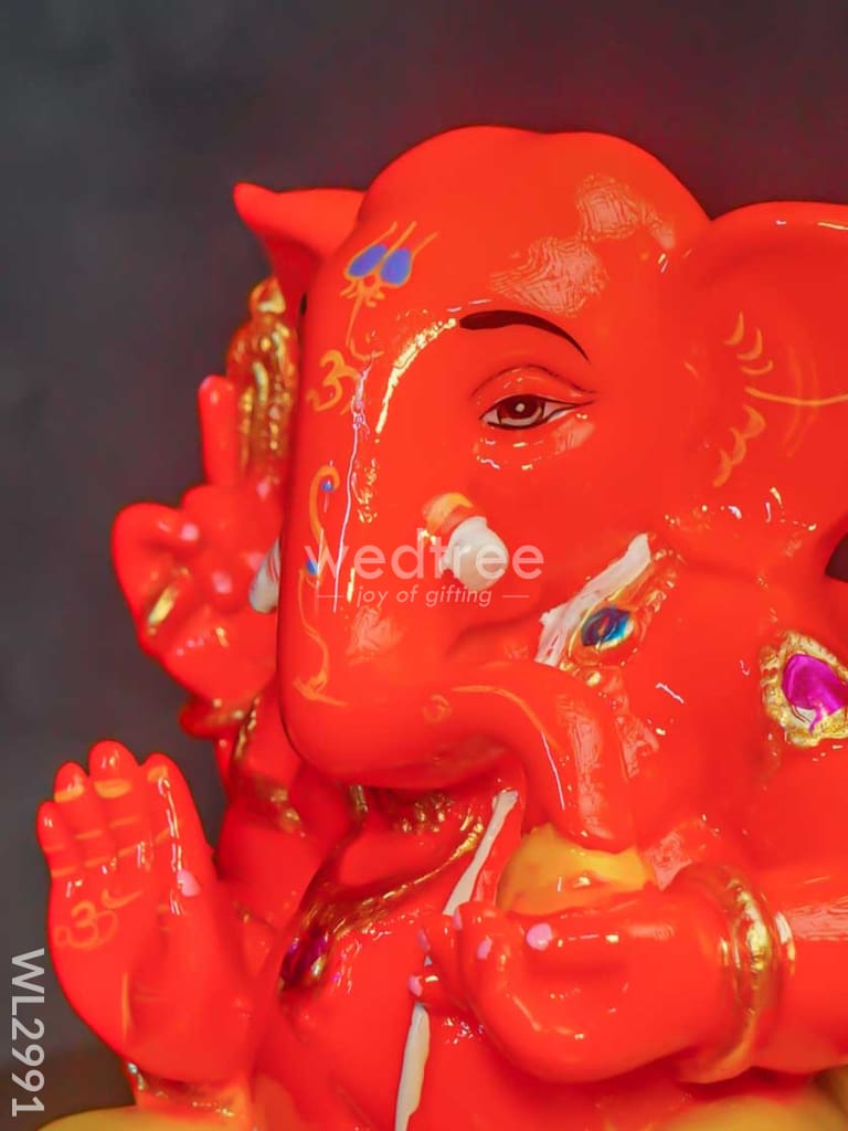 Polyresin Laddu Ganesha Idol - Wl2991 Showpieces