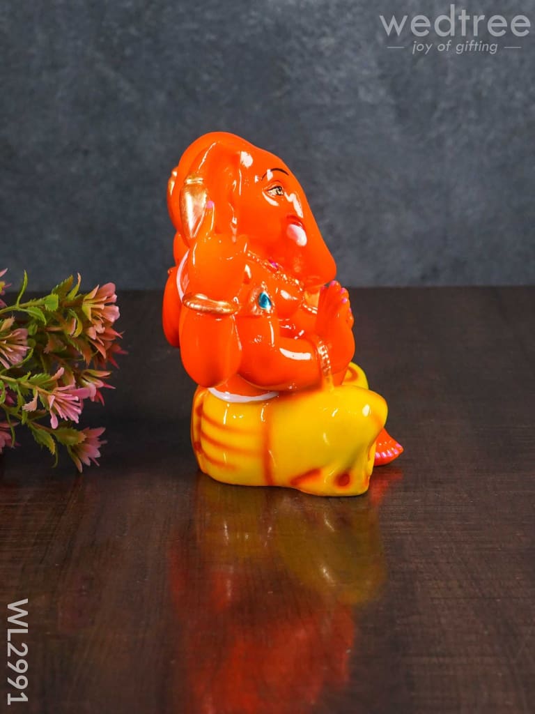 Polyresin Laddu Ganesha Idol - Wl2991 Showpieces