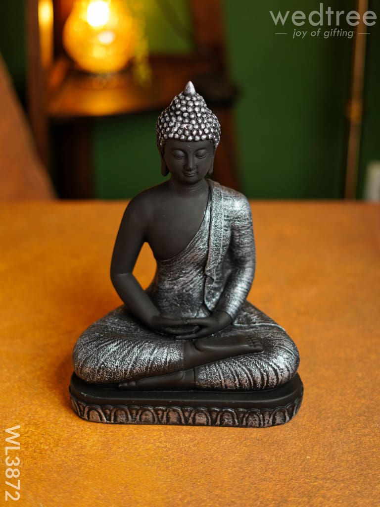 Polyresin Buddha On Podium - 12 Inch Wl3872 Showpieces