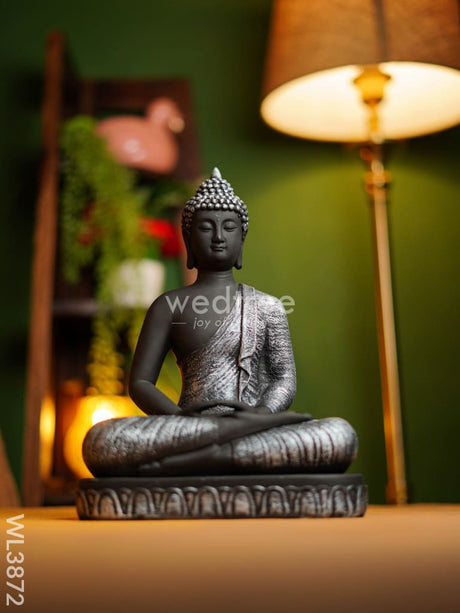 Polyresin Buddha On Podium - 12 Inch Wl3872 Showpieces